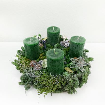 Moosgrüne Kerzen, Lunaria, Mondviole, Nobilistanne, Scheinzypresse, Juniperus